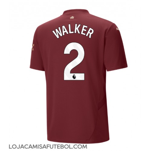 Camisa de Futebol Manchester City Kyle Walker #2 Equipamento Alternativo 2024-25 Manga Curta